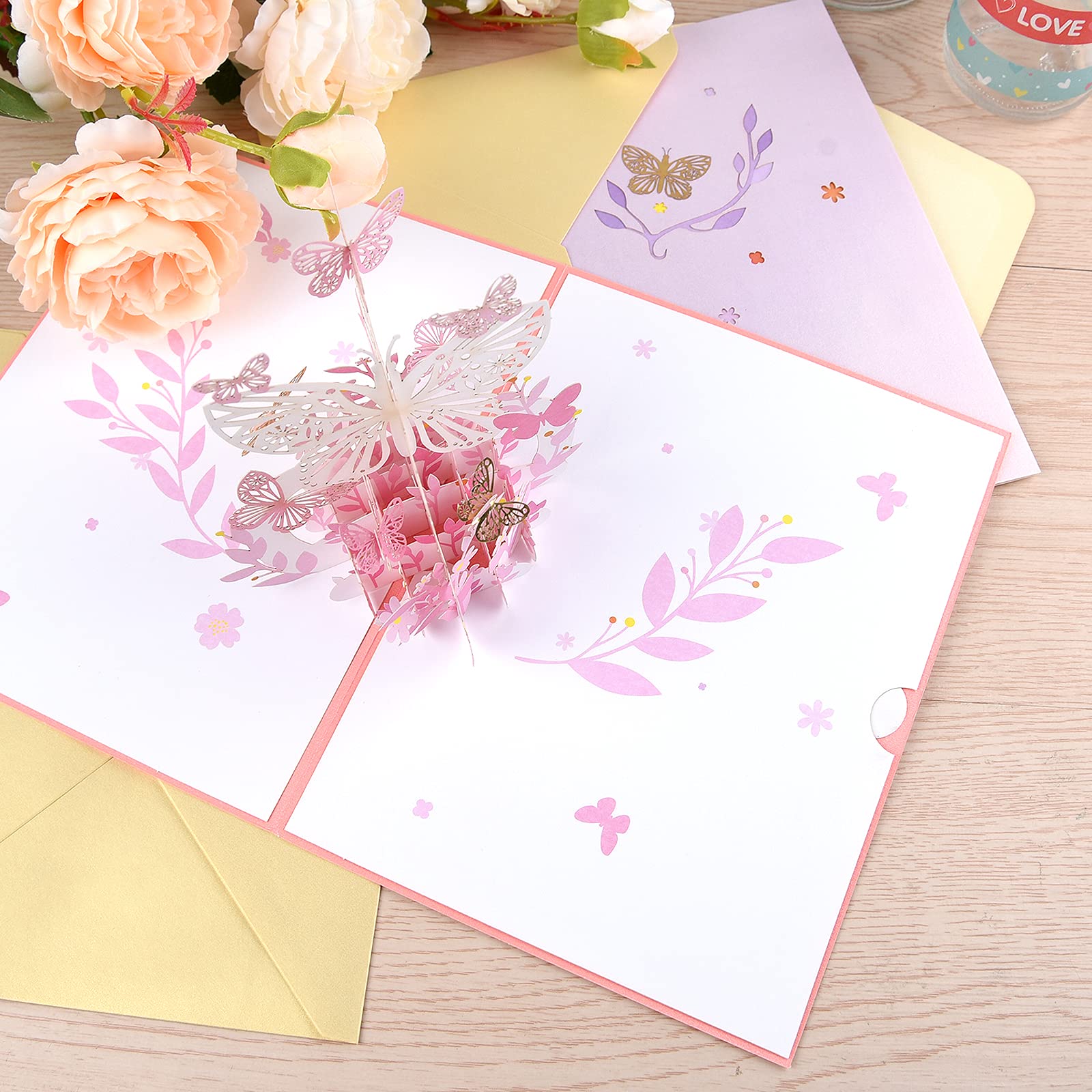 (🔥Last Day 50% OFF) -3D Butterfly Greeting Cards-BUY 3 GET 1 FREE & FREE SHIPPING