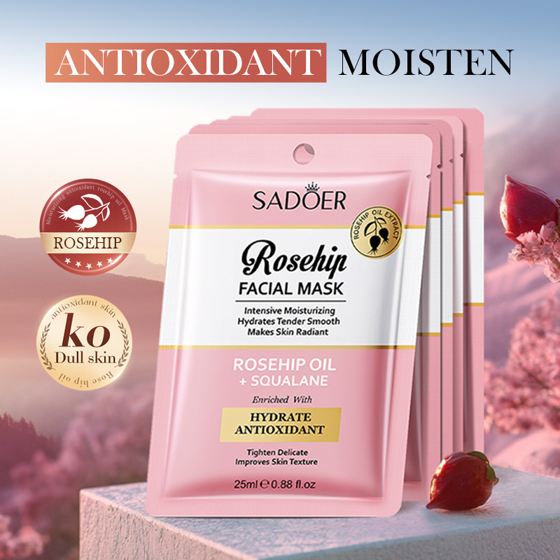Rosehip oil anti-oxidant moisturizing hydrating luxurious mask skin care experience