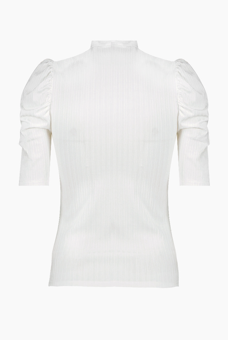 Blusa blanca de hombro abullonado