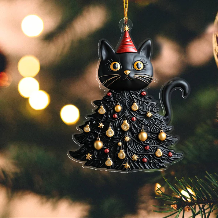 Black Cat Christmas tree Christmas Ornaments