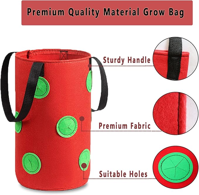 🌱🍓 12 Hole Non-Woven Hanging Grow Bag