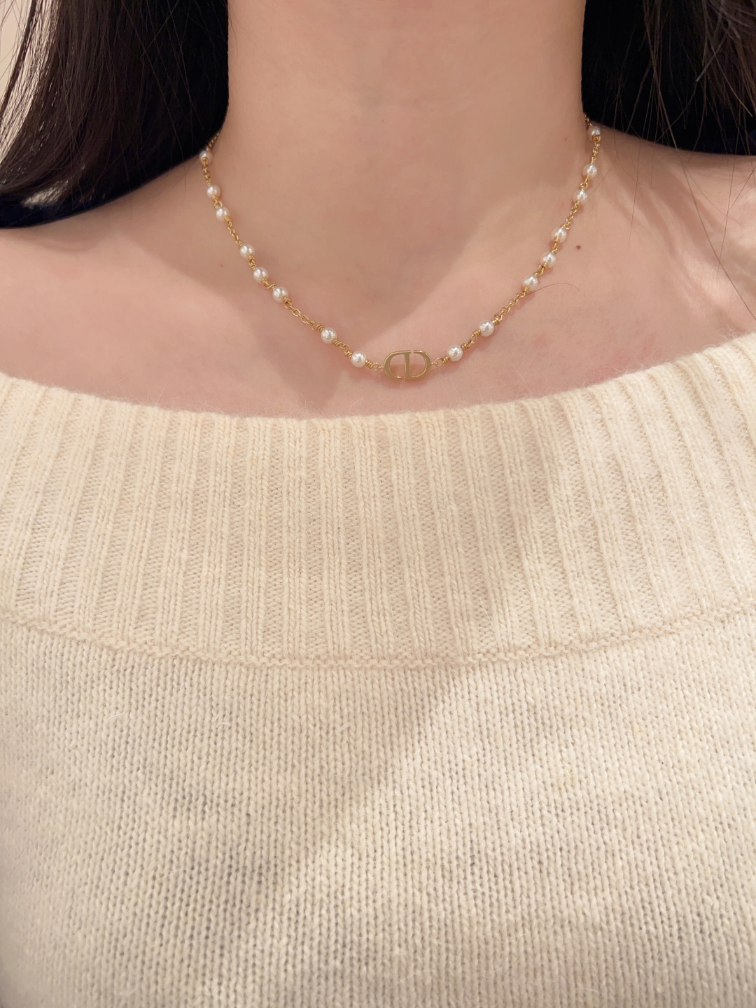 Dior CD Pearl Necklace