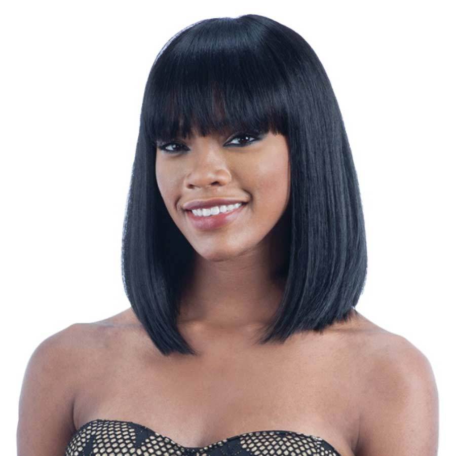 Luna 052 Shoulder Length Straight Bob Hair Afro Wig for Women