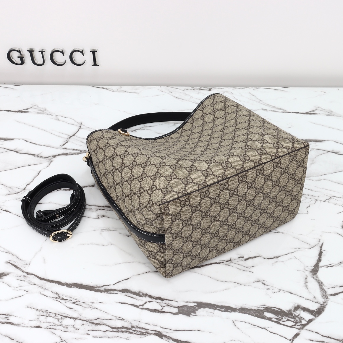 Gucci GG Emblem Medium Bucket Bag 815103 FAD6L 9741
