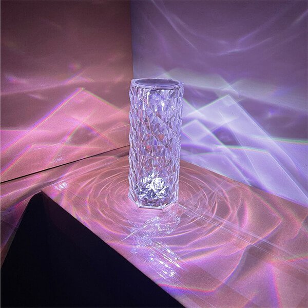Crystal Desk Lamp Rose Lamp with Touch