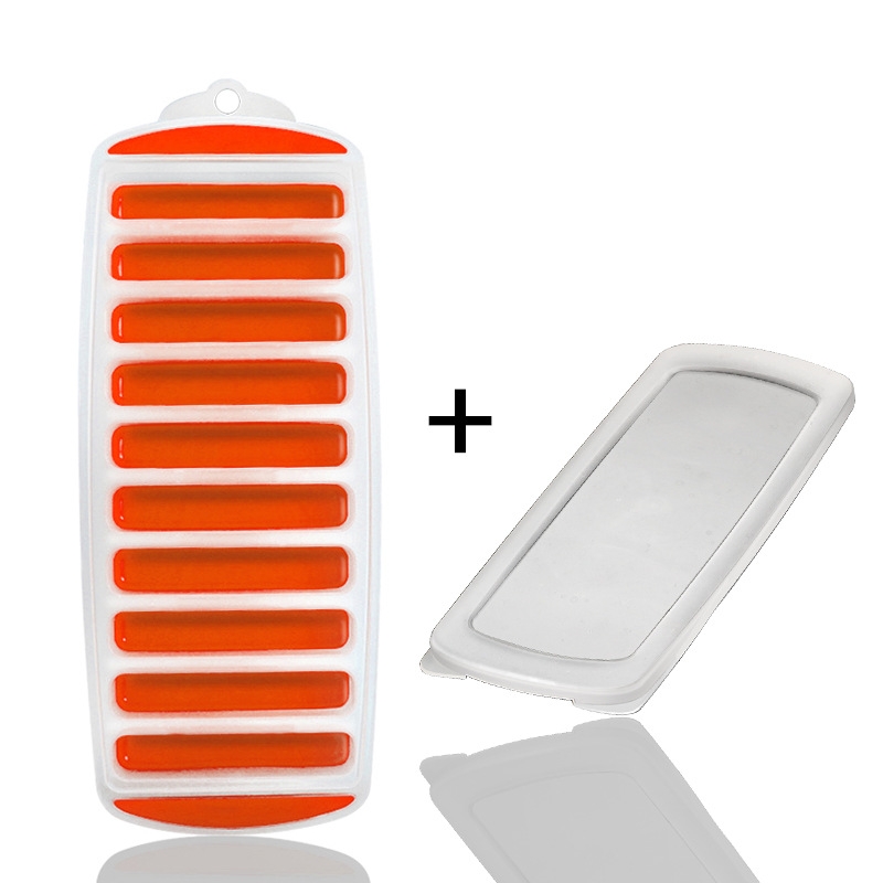Silicone Ice Cube Tray, BPA-Free, Ideal for Water Bottles & Sports Bottles, Flexible & Stackable Design for Quick Release, Ice Cube Trays for Freezer(11.6