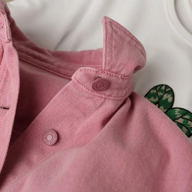 Oversized Pink Denim Jacket