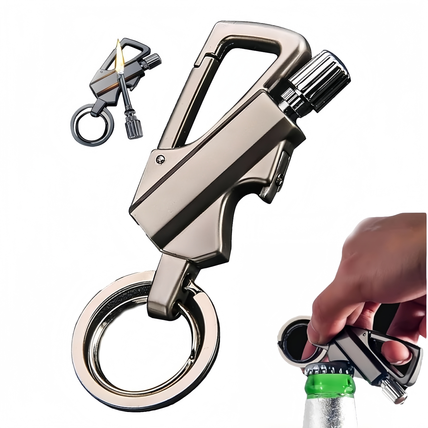 💥ON SALE💥- Permanent Match Infinity Lighter with Multitool Keychain Bottle Opener