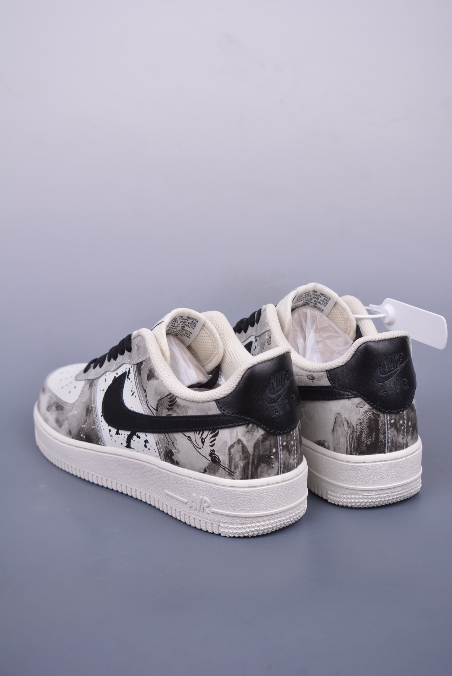 Nike Air Force 1 07 Low Sneakers Landscape Ink Painting BL1522-089