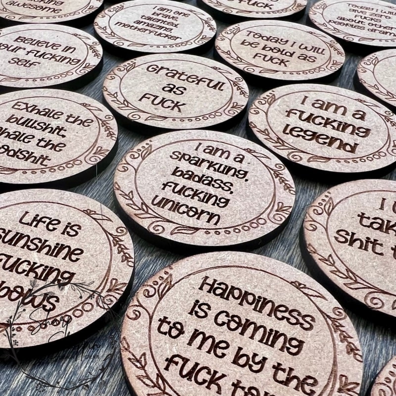 Sweary Affirmation Token Set