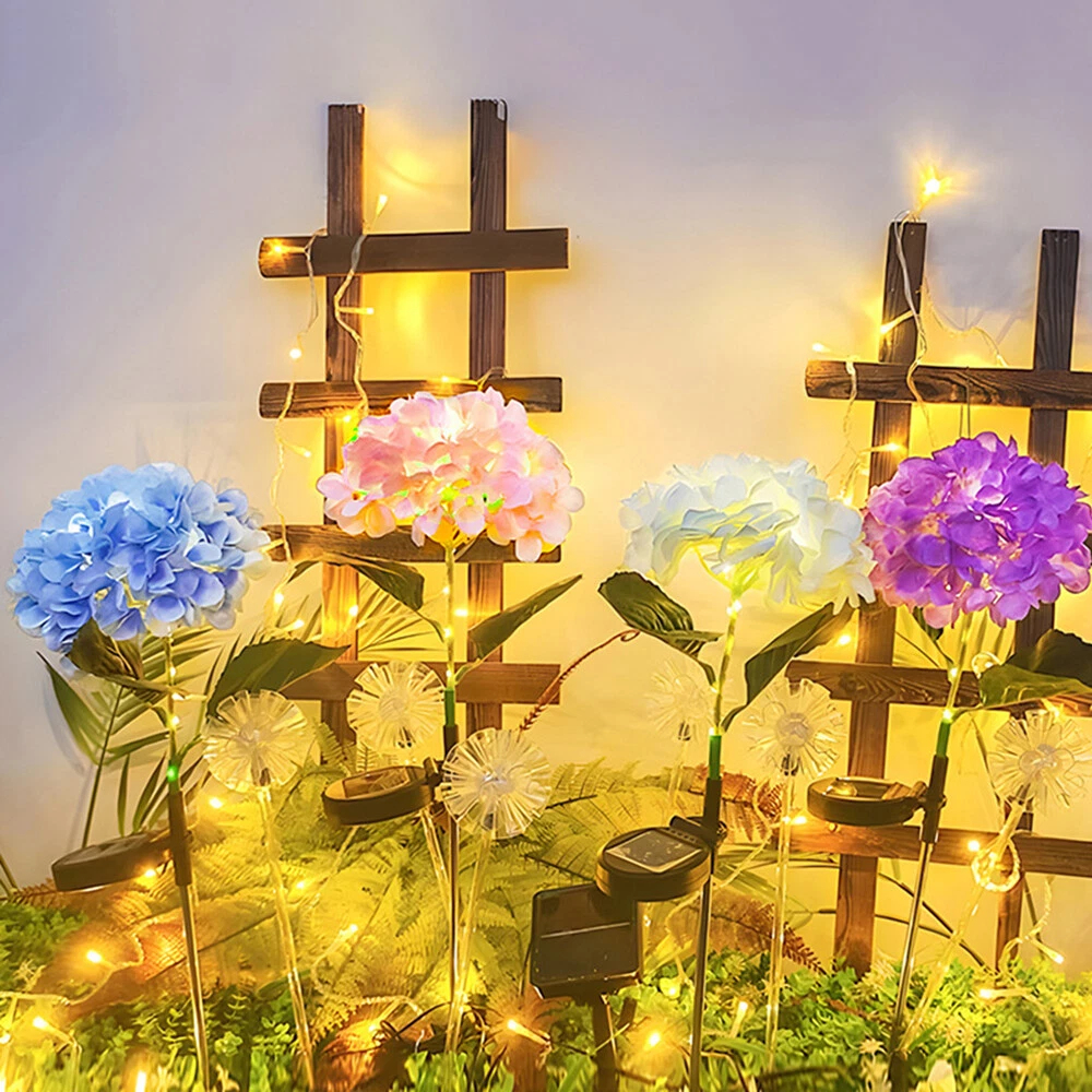 🌸 Solar LED Hydrangea Flower Stake Light 🌸
