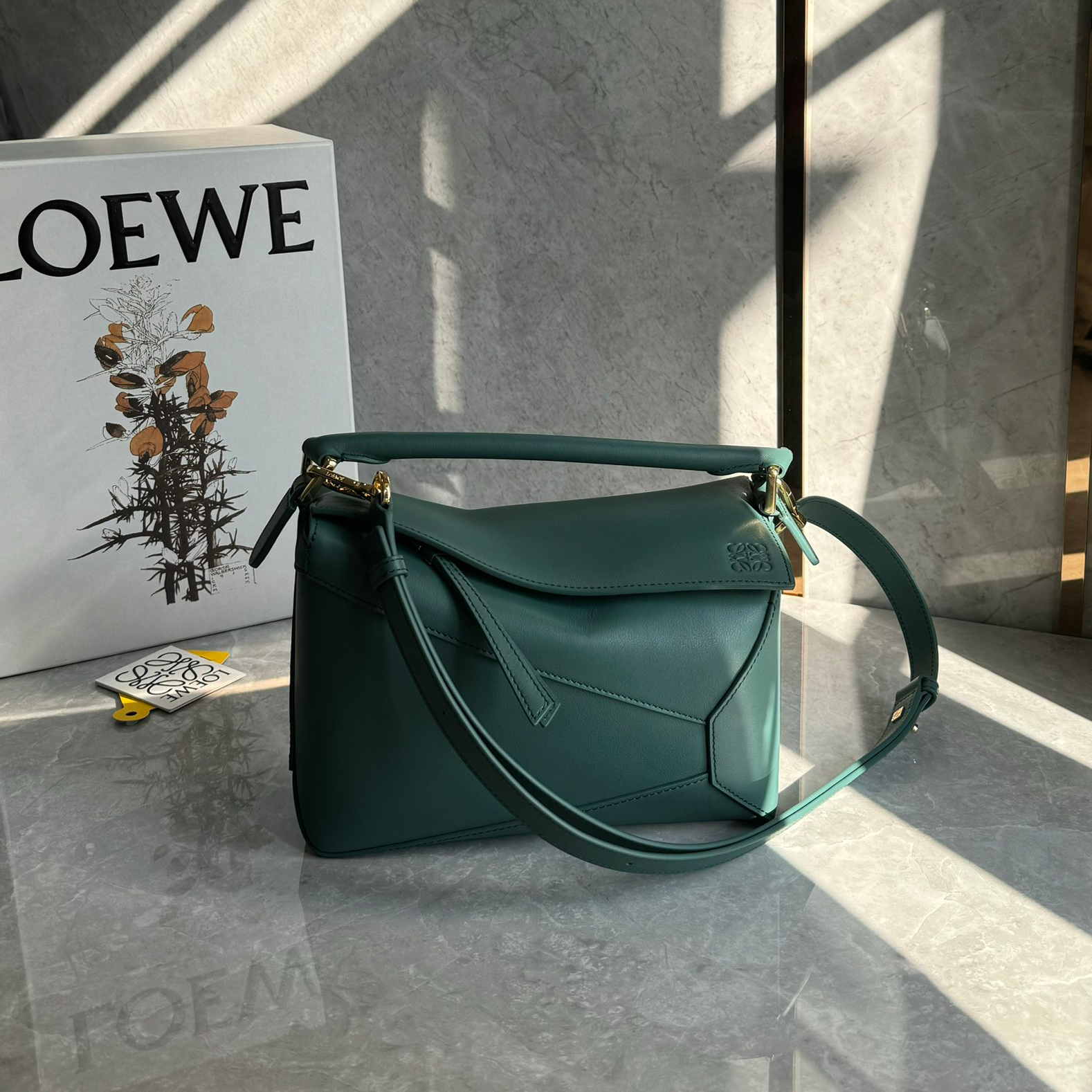 Loewe suede colorblocked zzle bag 0681