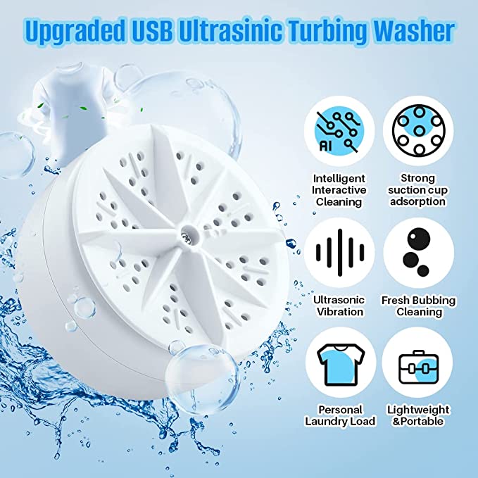 (🔥Last Day Promotion-SAVE 60% OFF)-Mini Portable Washing Machine with Suction Cups