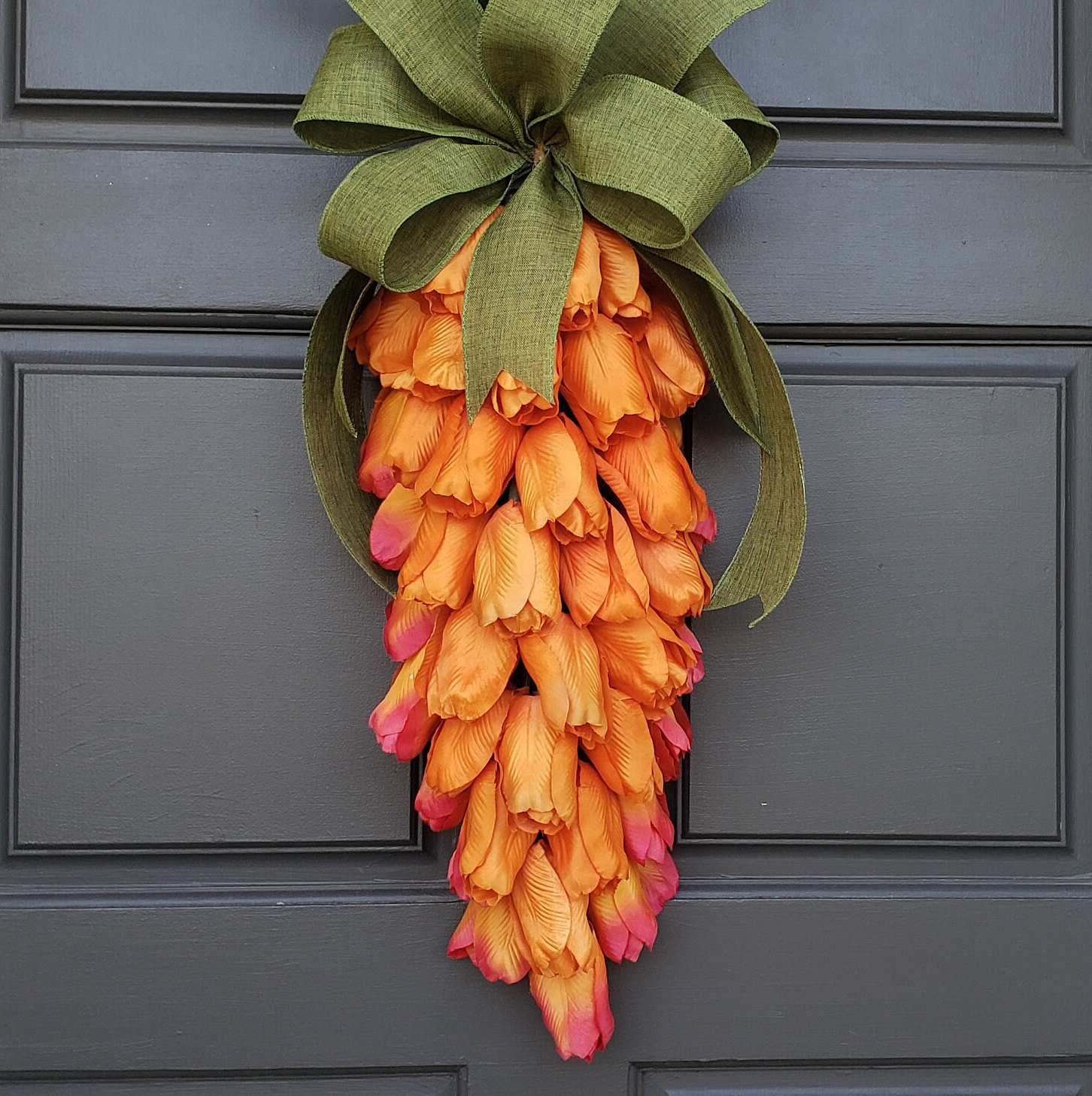 🥕🌿 Tulip Carrot Wreath – The Cutest Easter & Spring Welcome! 🐰✨