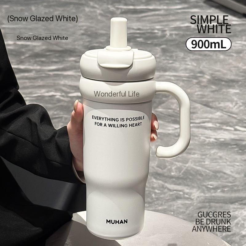 Giant insulated water bottle, large capacity, suitable for women, office workers, desktop cups, car cups, and men.