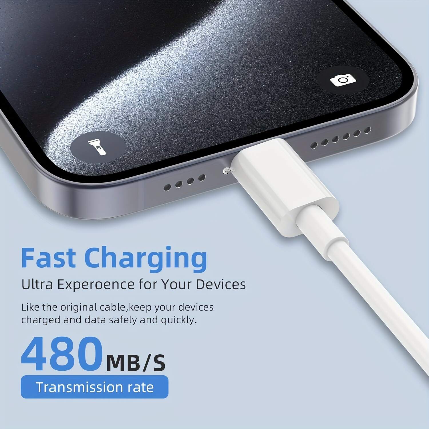 Car Charger for iPhone 16 15 Carplay Cable, 2pcs/1pc [3FT+6FT] USB A to USB C Charging Cord for iPhone 16 15/Plus/Pro Max, for iPad Pro 12.9/11, Air 6th/5th/4th Gen, Mini 6th Gen, Samsung, Google, LG and More