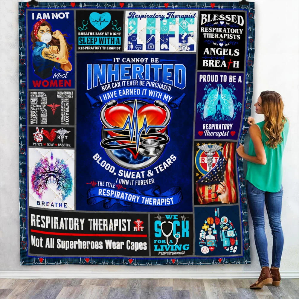 Respiratory Therapist Quilt Blanket