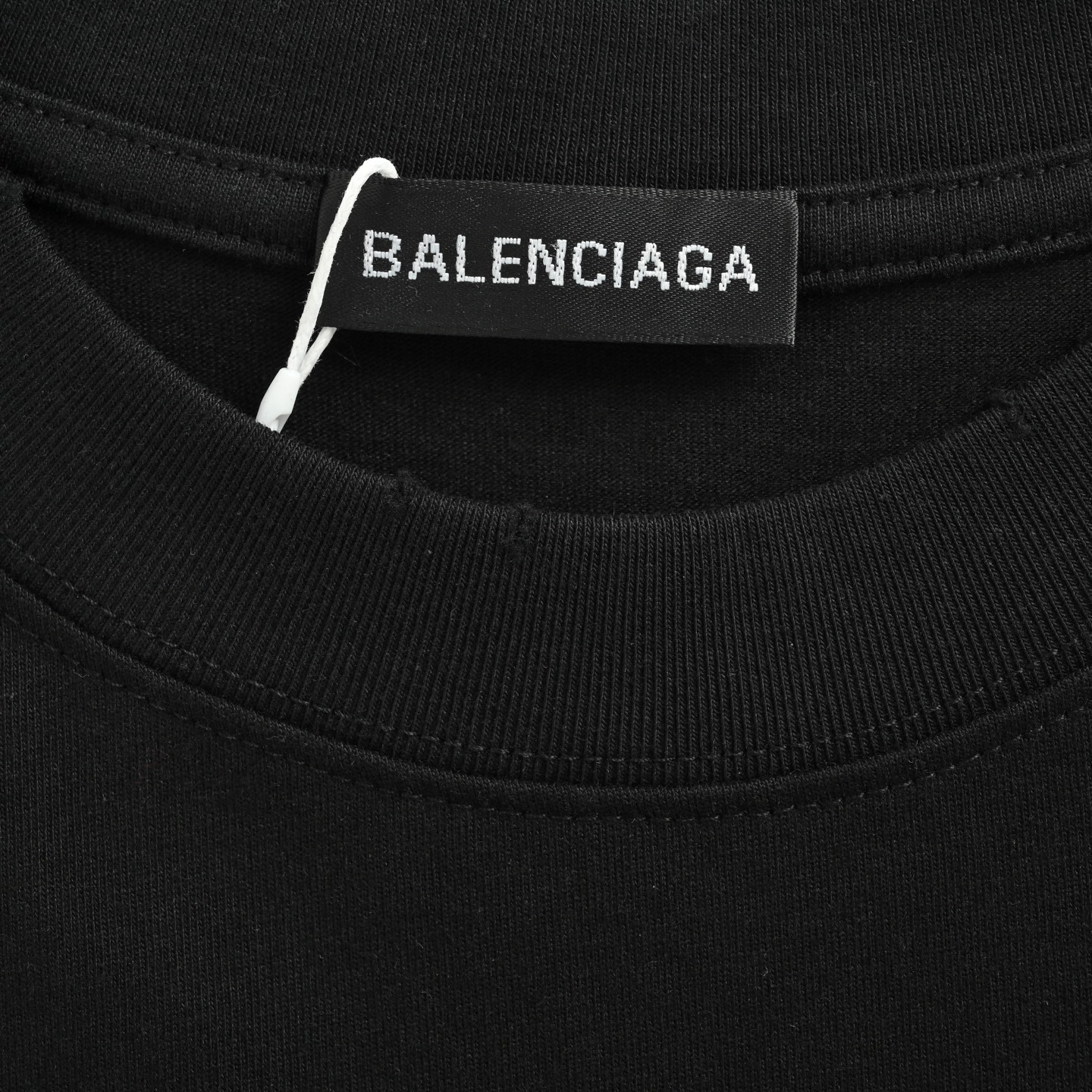Balenciaga 25ss Dissolved Double B Letters Rhinestone Short Sleeve