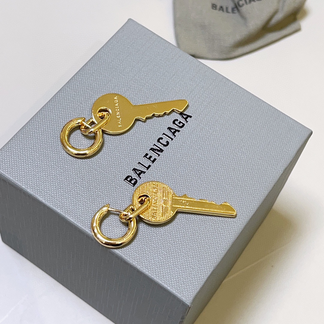 Balenciaga key earrings