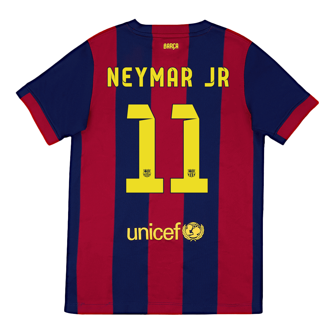 NEYMAR JR #11 Barcelona Retro Home Football Jersey 2014/15