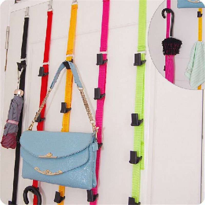 Adjustable Cap & Bag Storage Belt Door Rack