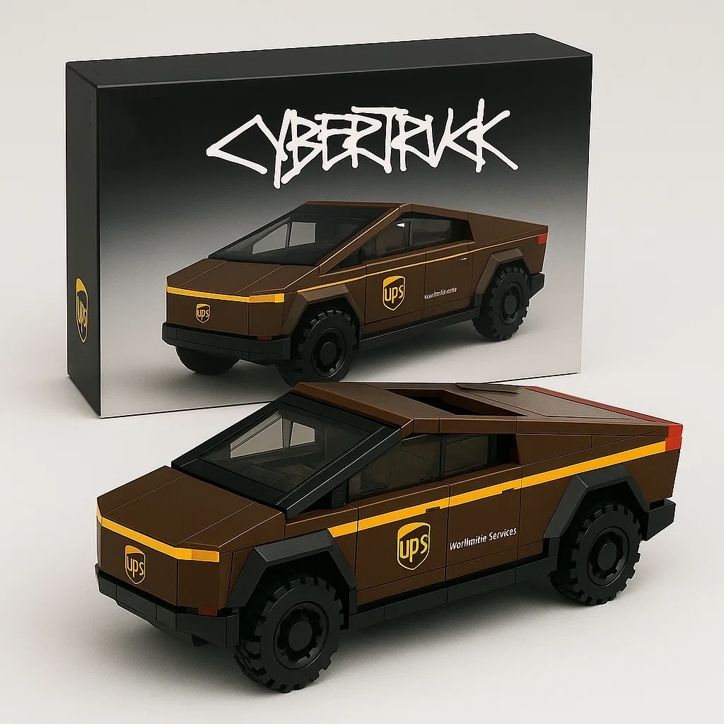 CYBERTRUCK delivery truck building block set