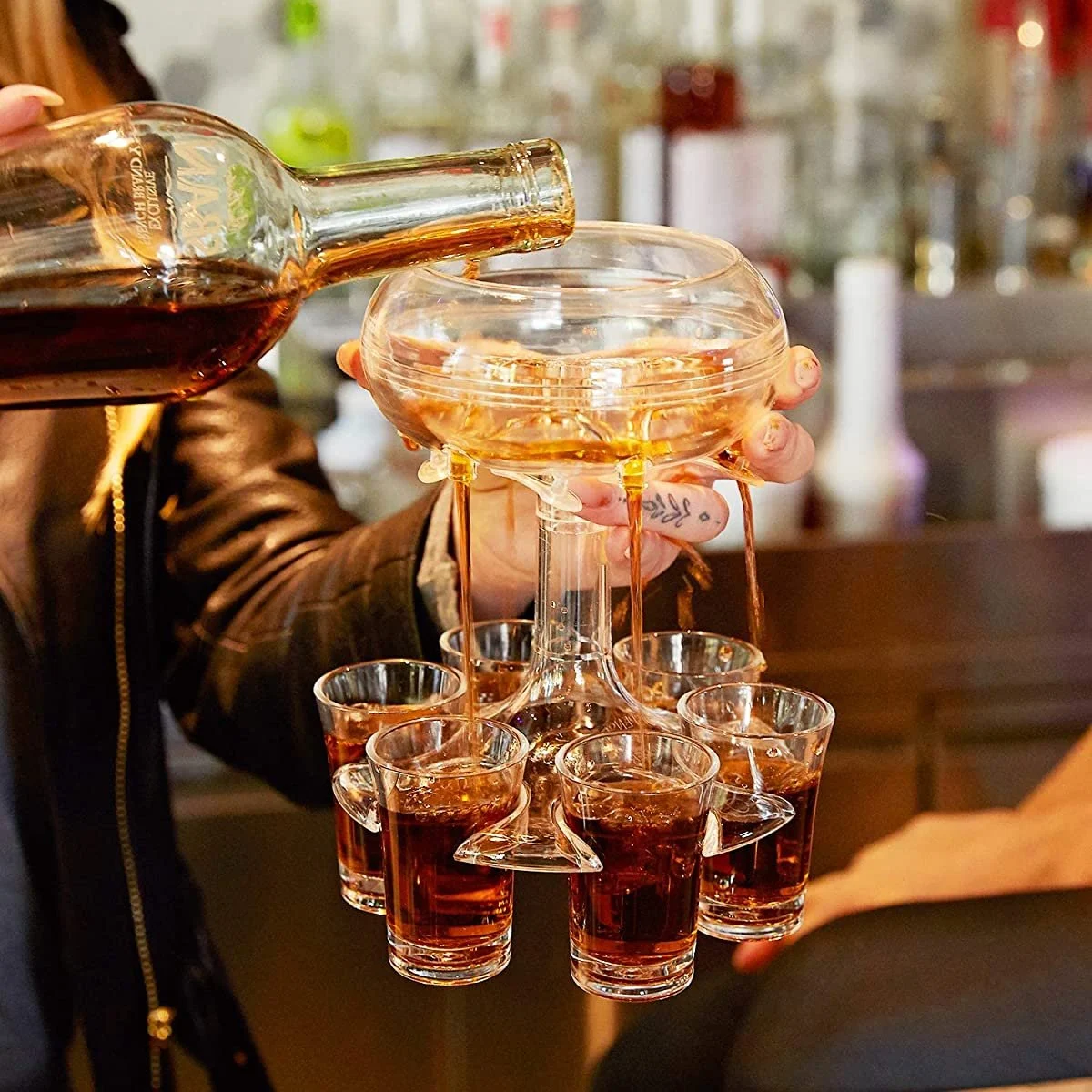🌼🍷 6 Shot Glass Dispenser and Holder