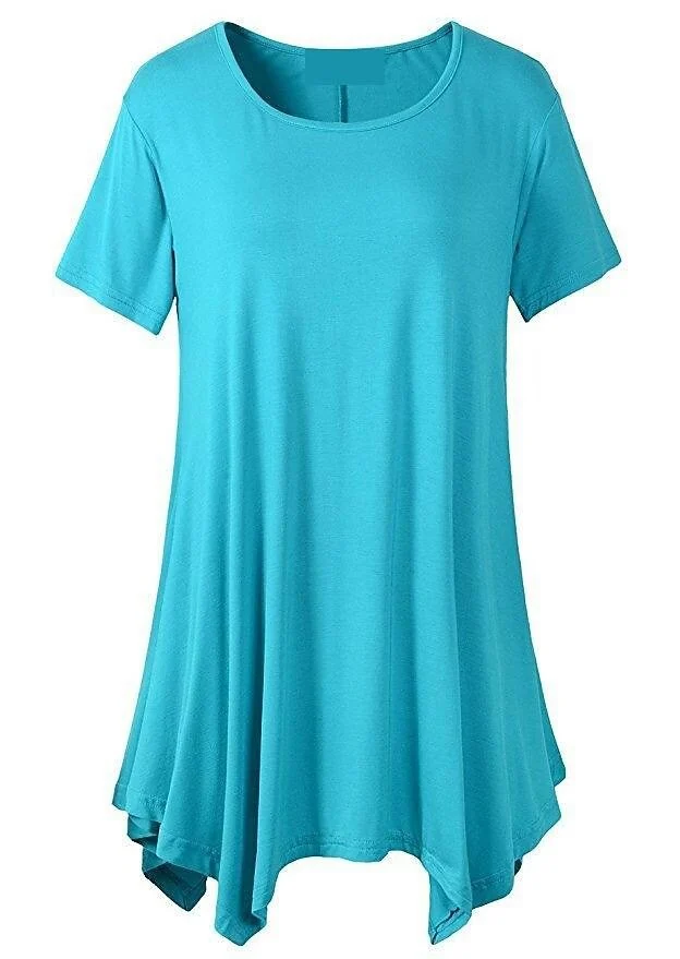 (2024 spring hot sale 50% off Women's）💥 Summer Mid-length Short-sleeved T-shirt Loose Round Neck