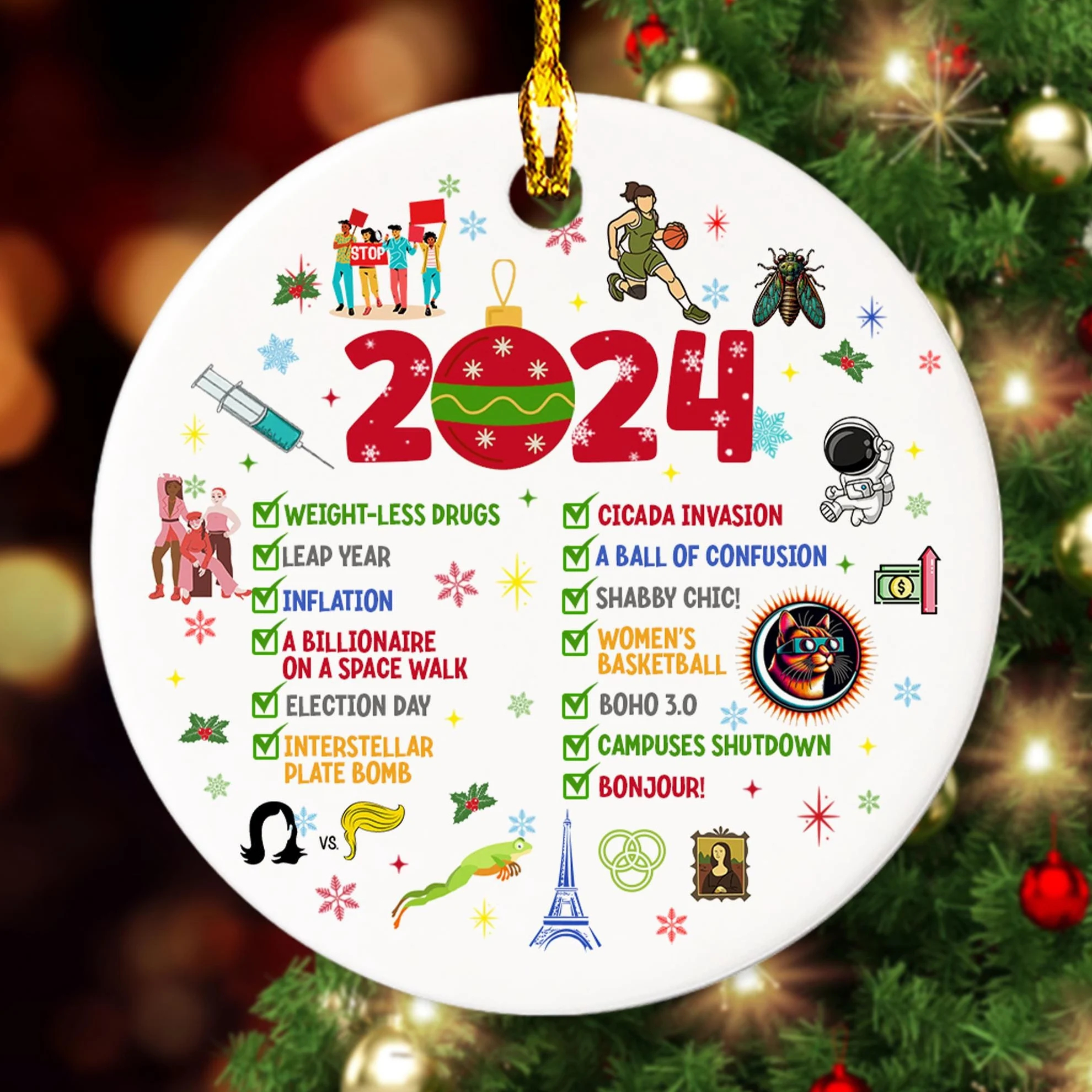 🎄Early Christmas Sale 49% OFF🎄2024 Notable Events Christmas Ceramic Ornament