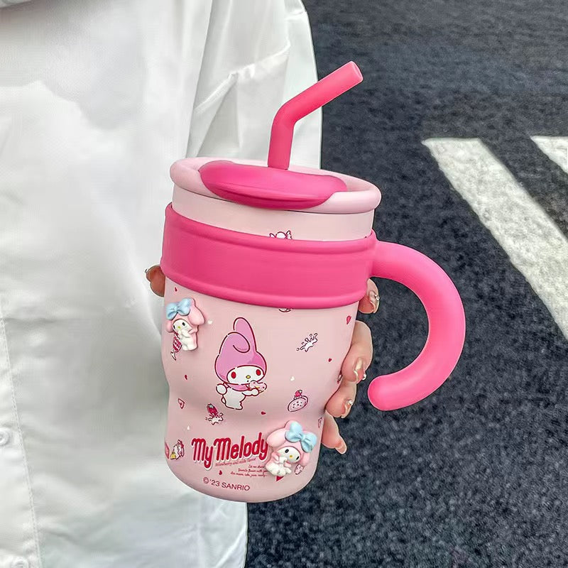 KT Vacuum Insulated Stainless Steel Travel Tumbler with Splash-Proof Lid, Includes Reusable Plastic Straw and Fits in Car Cup Holders