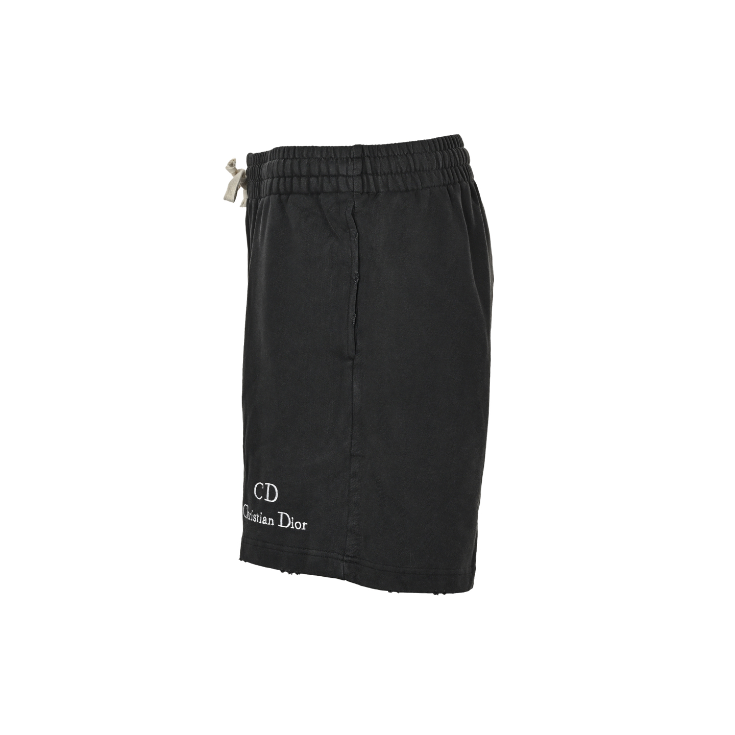 Dior 25ss lettering embroidered washed shorts