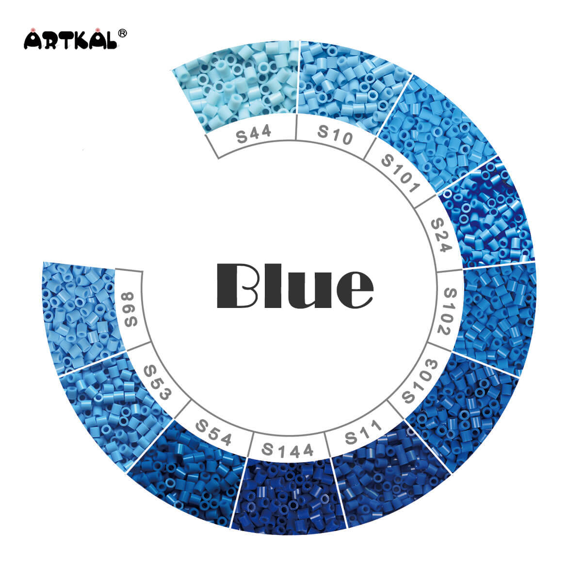 Blue-Midi 1000 beads Single Pack