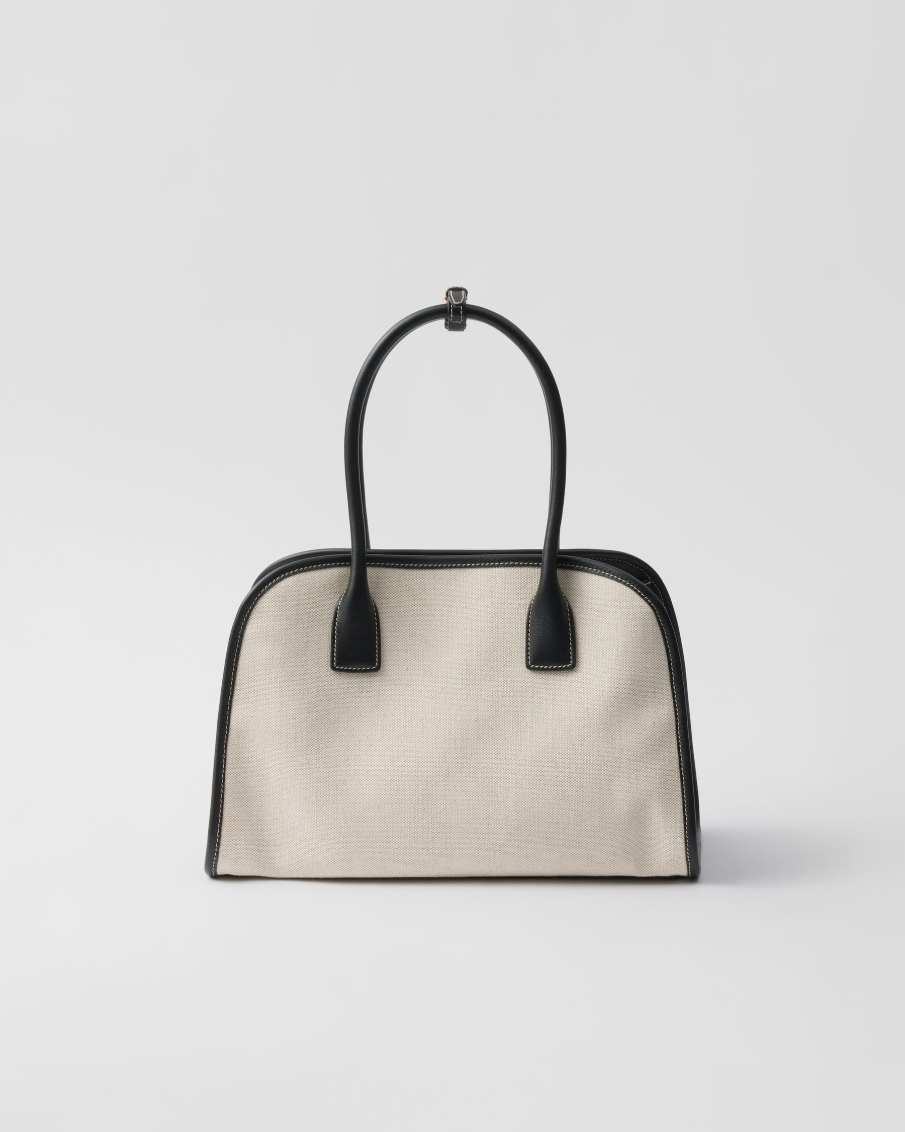 Prada medium linen-blend and leather tote1BG572_2HJA_F0I55_V_OOZ
