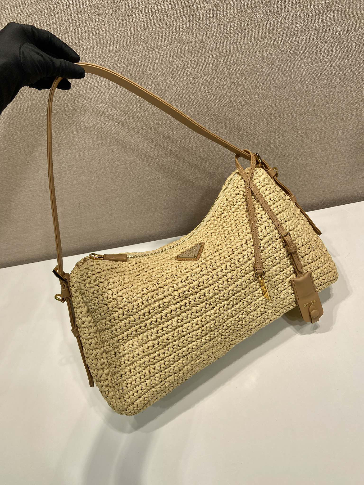 Prada Woven Large Shoulder Bag 1BC246