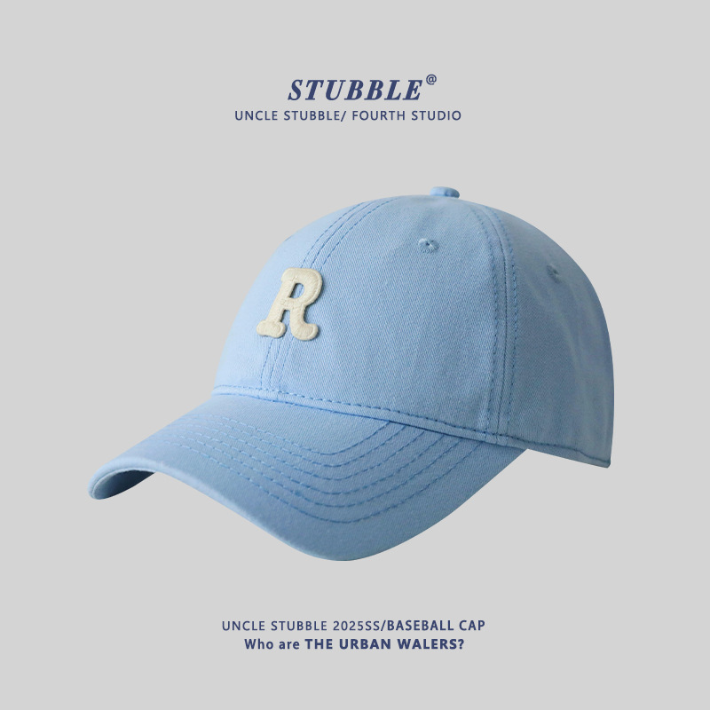 Unisex Korean soft-top baseball cap with lettering for all seasons men's cap in stock