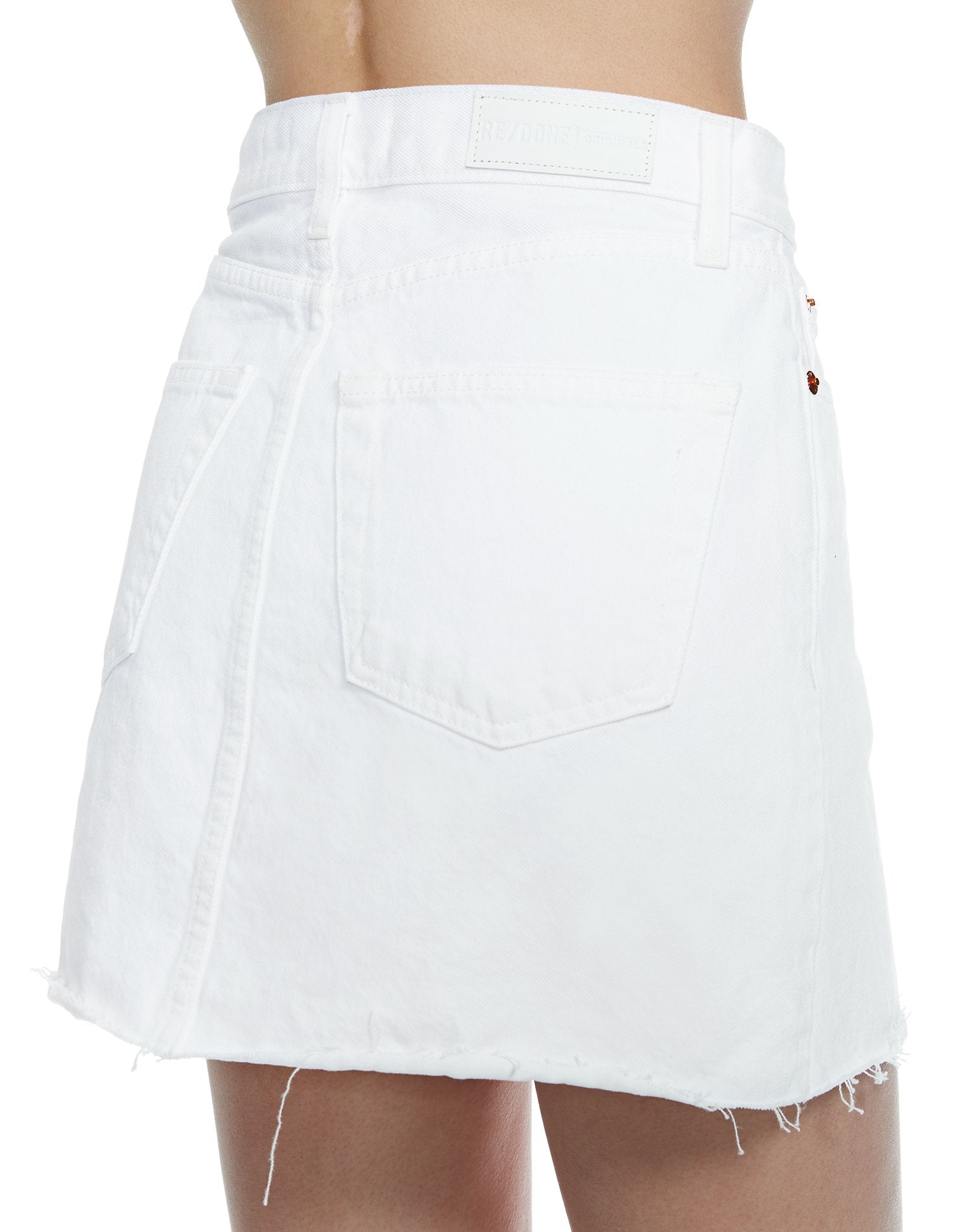 High Rise Mini Skirt - White