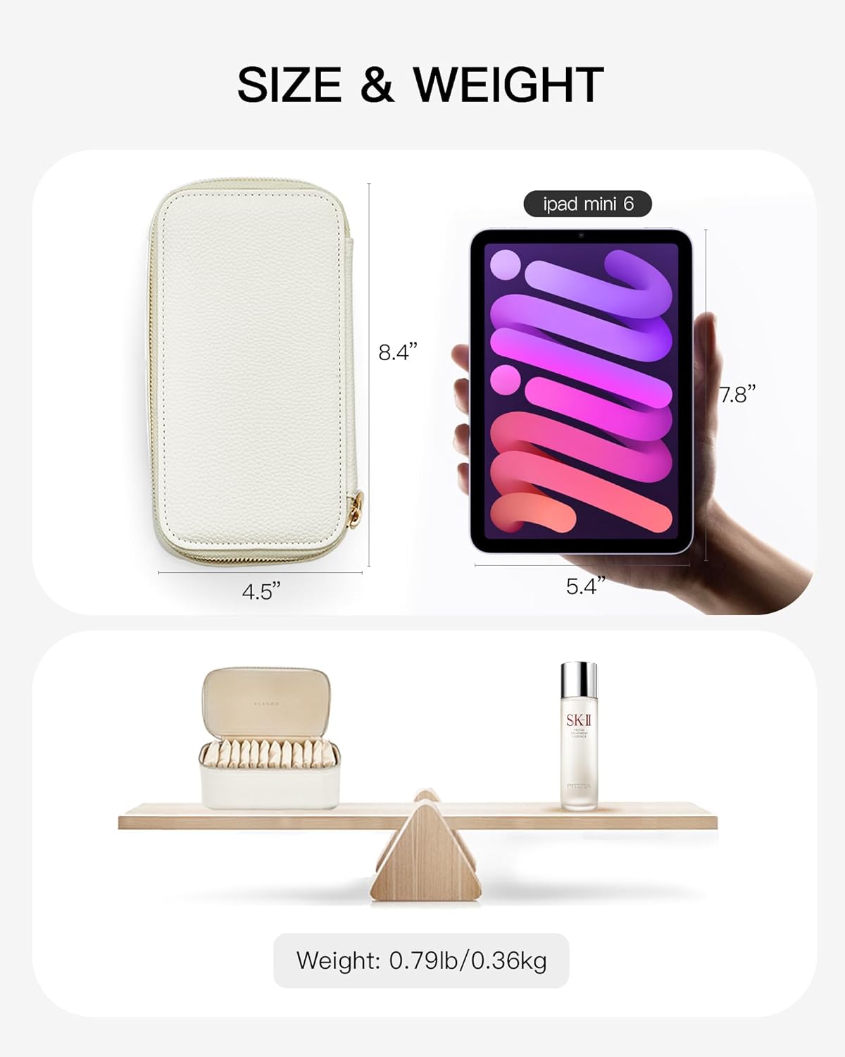✨2024 NEW✨Travel Storage Bags,Leather Jewelry Case for 12 Clear Velvet Bags