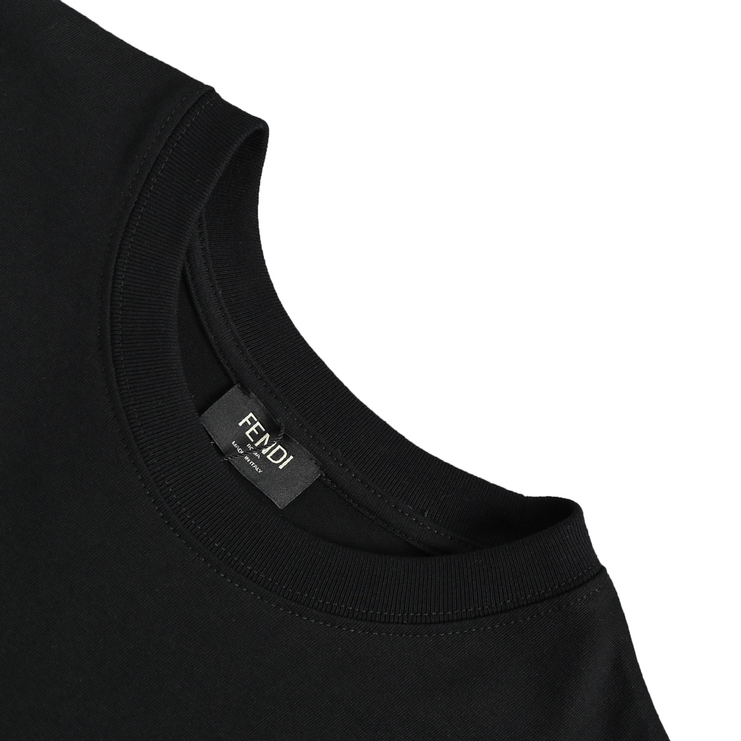 Fendi 23ss wool bear print short sleeves