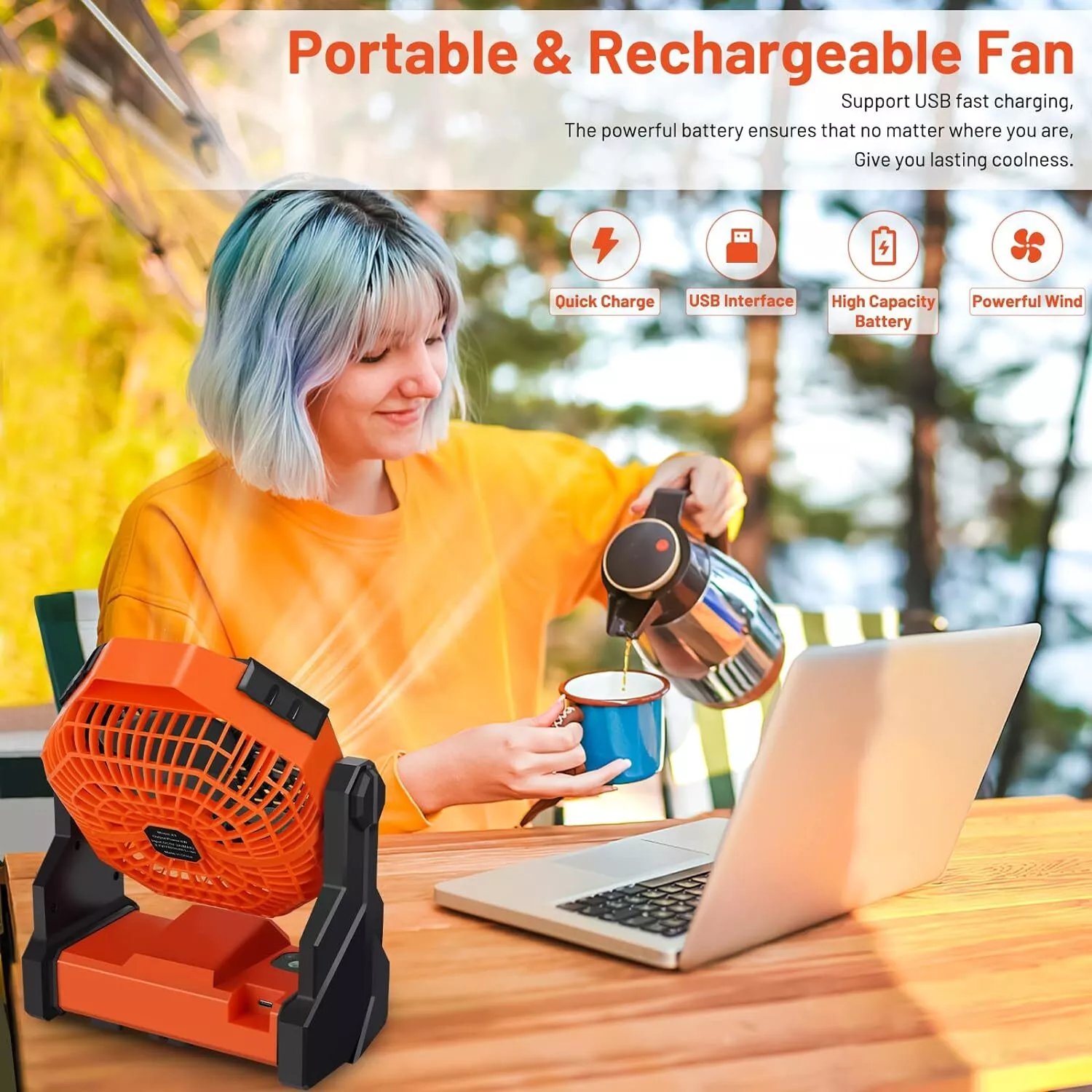 🔥Last Day Promotion-SAVE 50% OFF🔥Portable Camping Fan Rechargeable