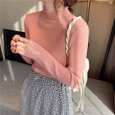 Versatile Knitted Undercoat for Women with Fashionable Personality