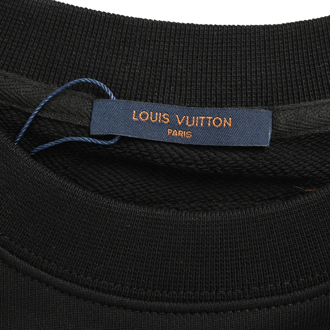 Louis Vuitton 24Fw crewneck sweatshirt with graffiti logo on front and back