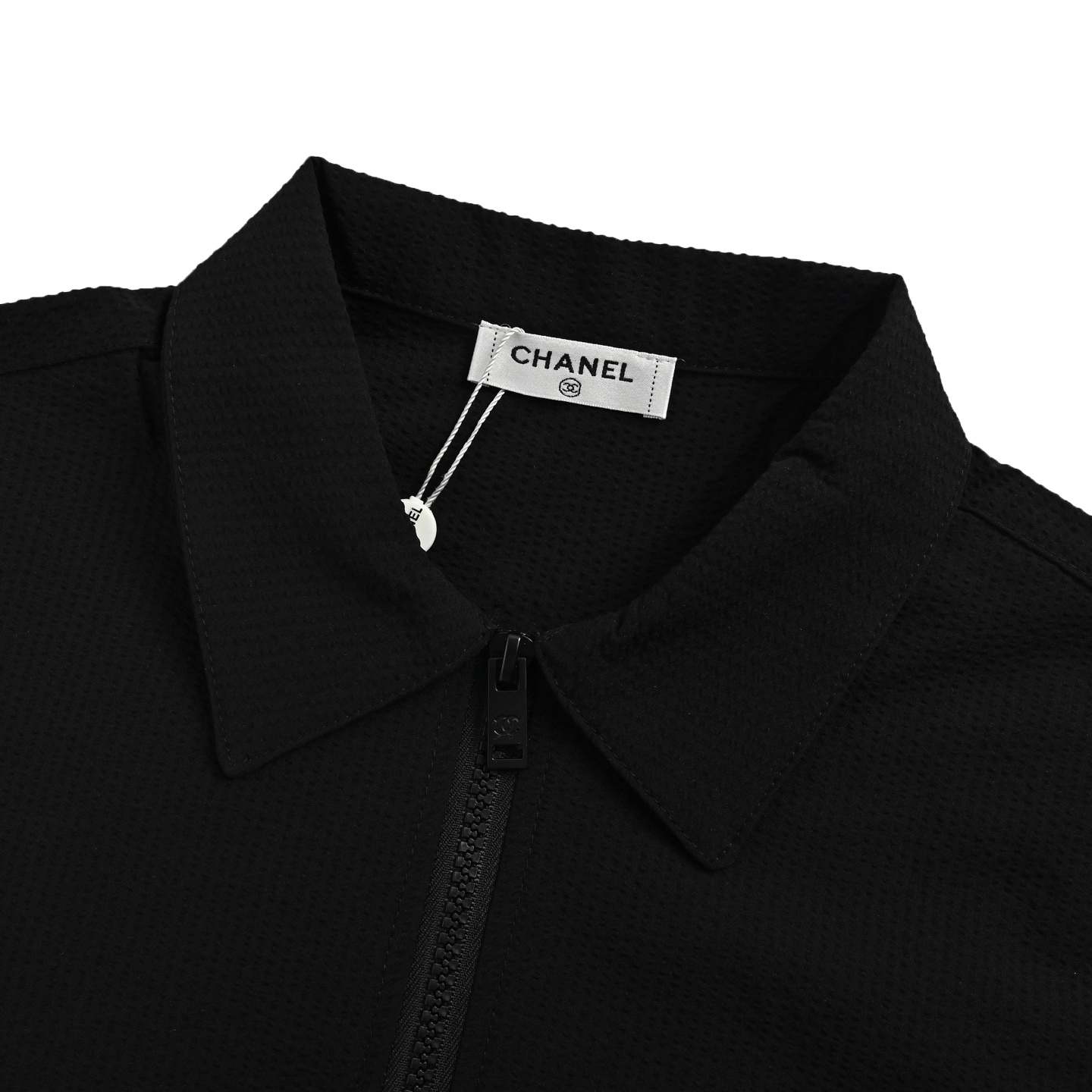 Chanel Peace Dove Print Woven Polo Short Sleeve