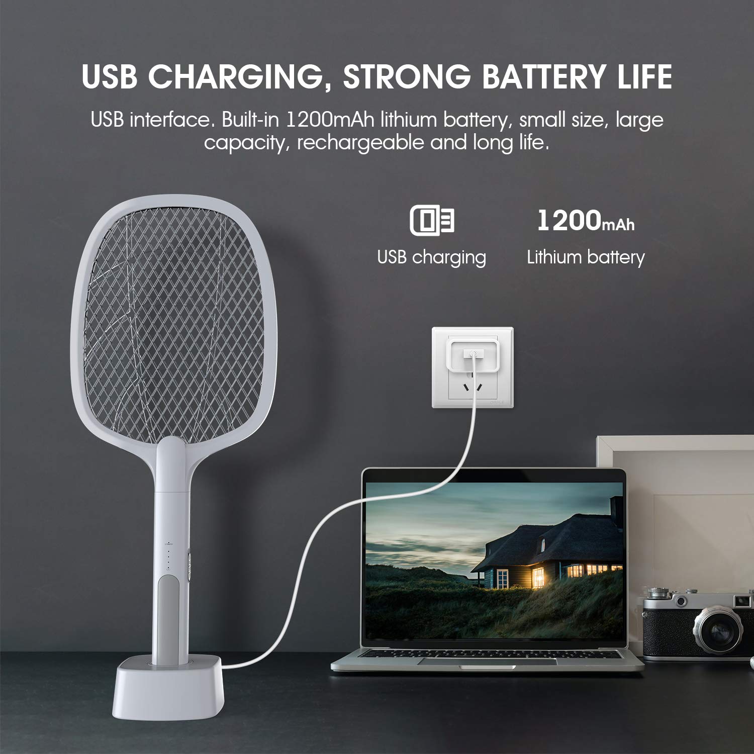 (🔥Last Day Promotion-SAVE 50% OFF)2-in-1 USB rechargeable electric swatter & night mosquito killing lamp-BUY 2 GET 10% OFF & FREE SHIPPING
