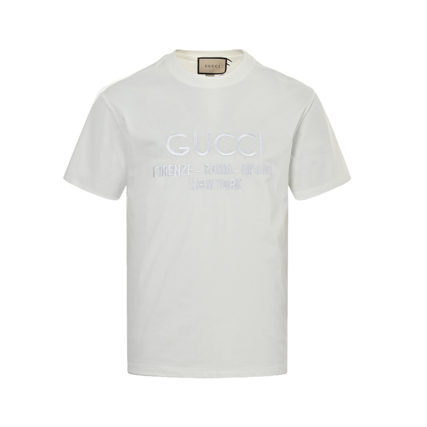 Gucci 24ss obscure lettering logo embroidered short sleeves