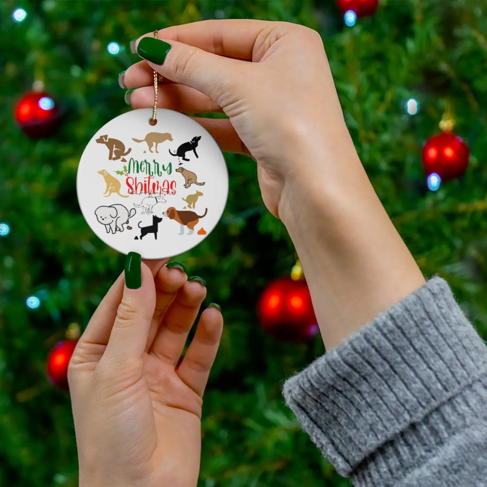 Dog Poop Christmas Ornament