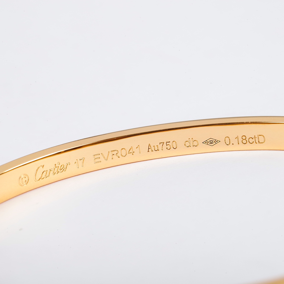 Cartier love narrow version 6 diamond bracelet