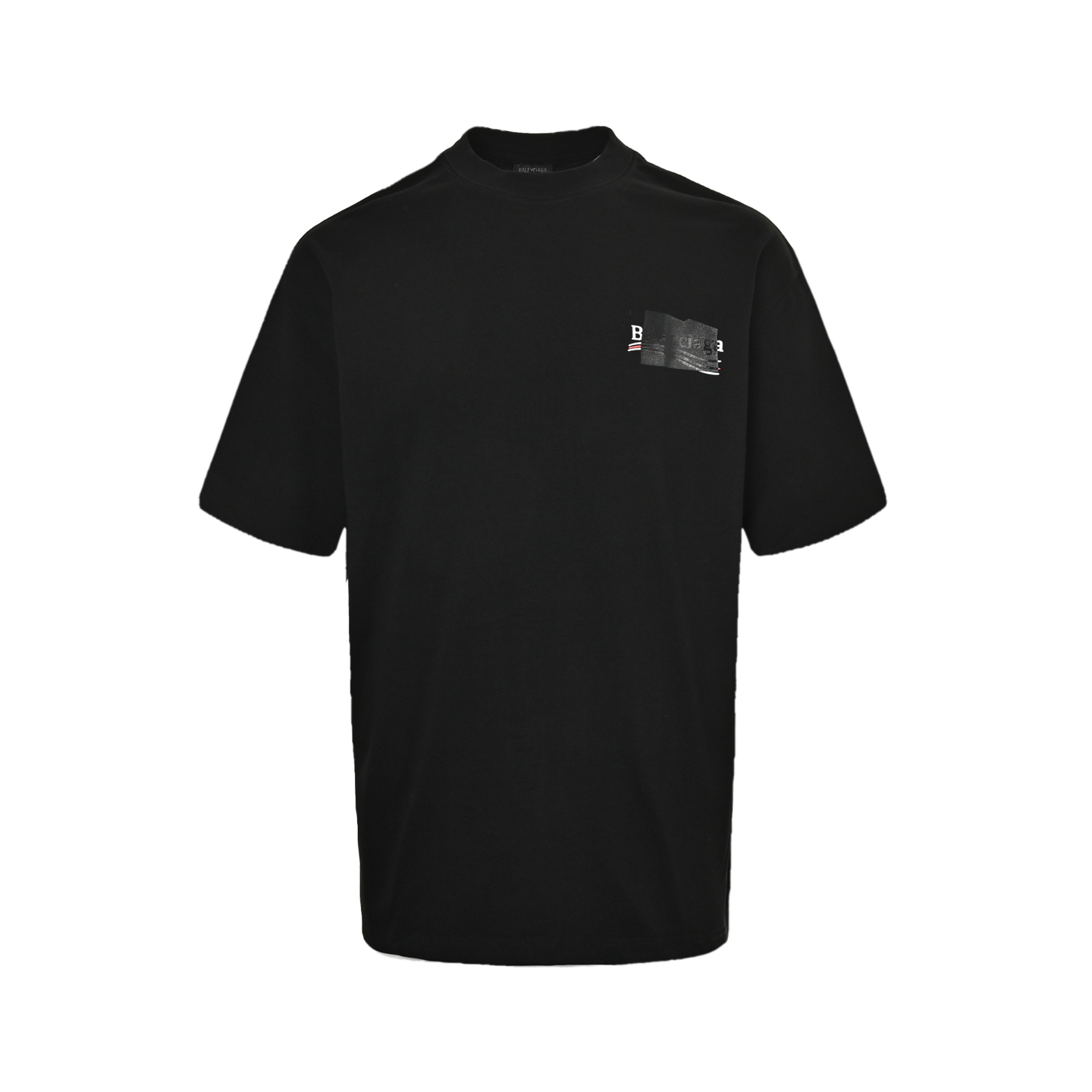 Balenciaga Cola black tape printed short sleeves