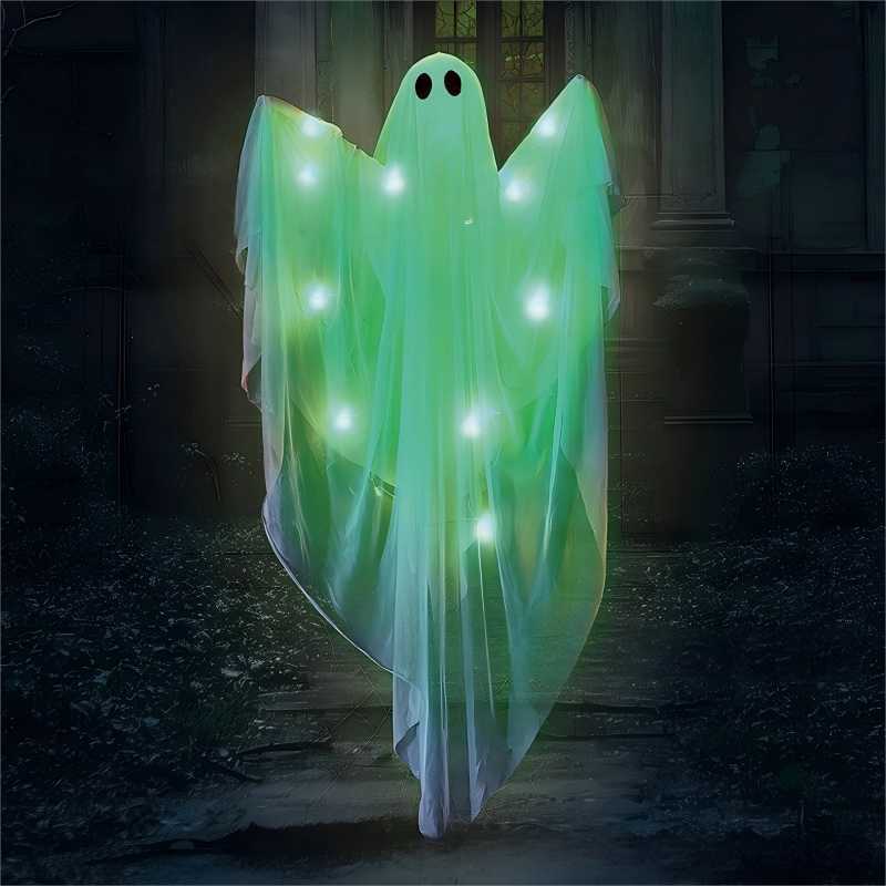 👻👻47” Halloween Light up Hanging Ghost Decoration Outdoor with  LED Light