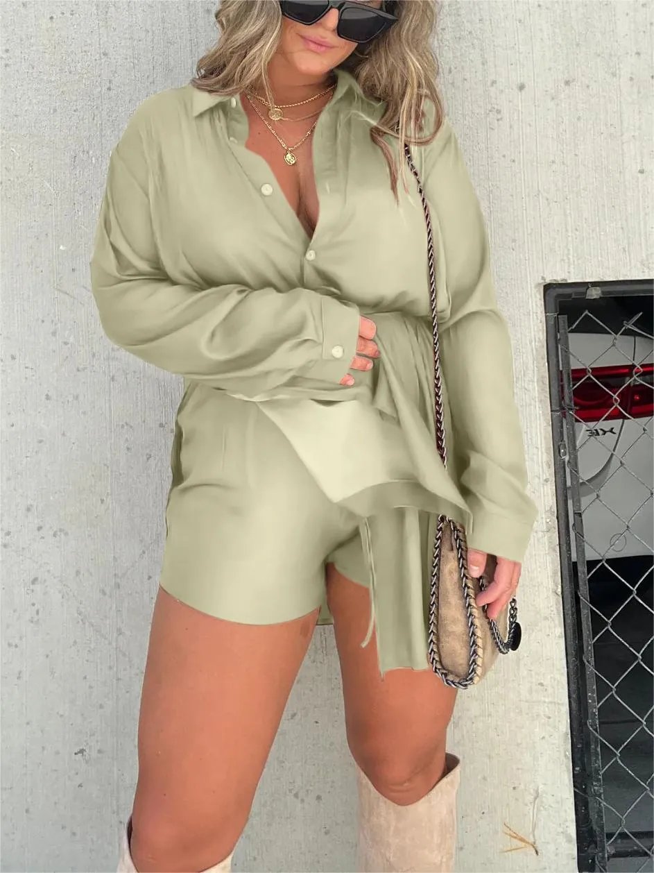 2023 NEW SATIN COVERED NIGHTS ROMPER DRESS SET (BUY 2 FREE SHIPPING)