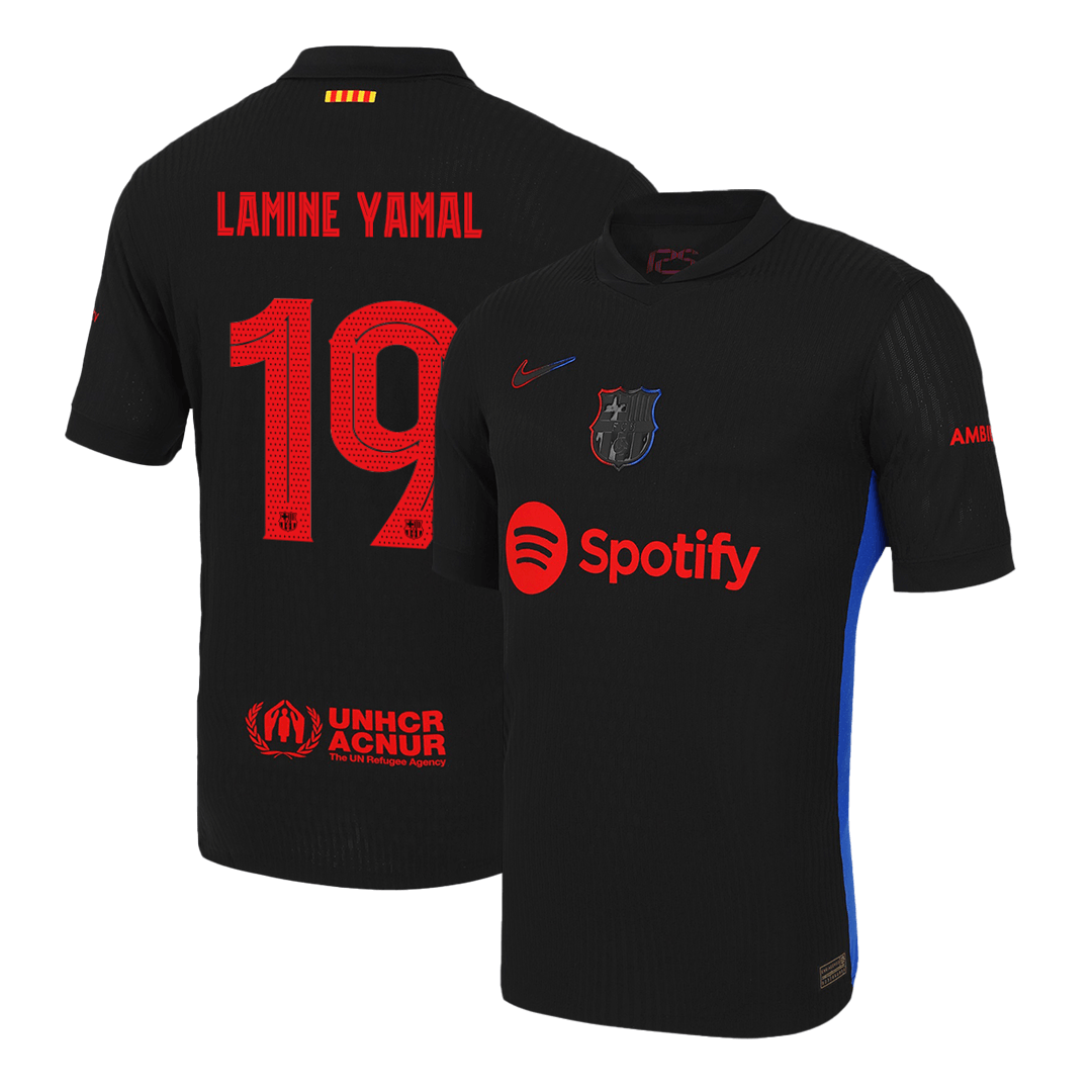 Authentic LAMINE YAMAL #19 Barcelona Away Football Shirt 2024/25-UCL
